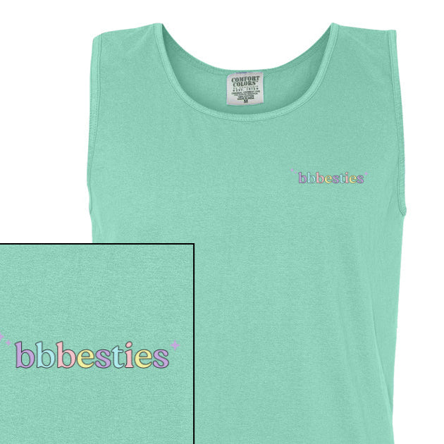 BBBrooke BBBesties Embroidered Comfort Colors Tee or Tank Top (Pre-order for mid-July shipping)