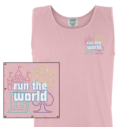 BBBrooke Run the World Embroidered Comfort Colors Tee or Tank Top (Pre-order for mid-May shipping)
